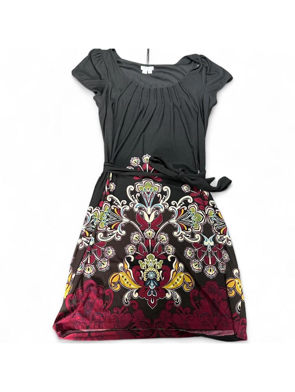 London Times Print Dress, Size 8